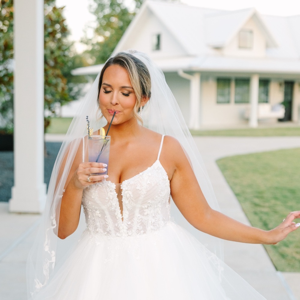Martina Liana Wedding Dress / Gown Ivory – Petite (5’0–5’4) – $7K Original